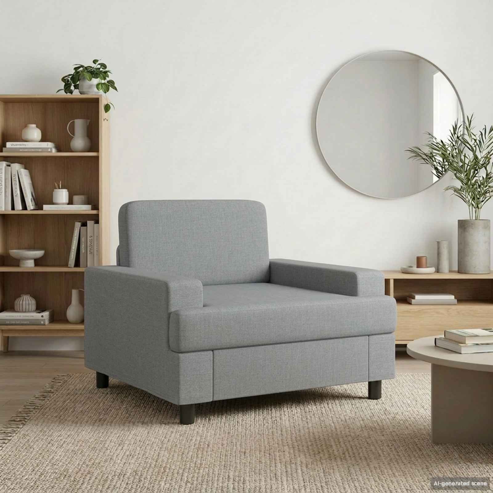 Fauteuil Lichtgrijs Stof