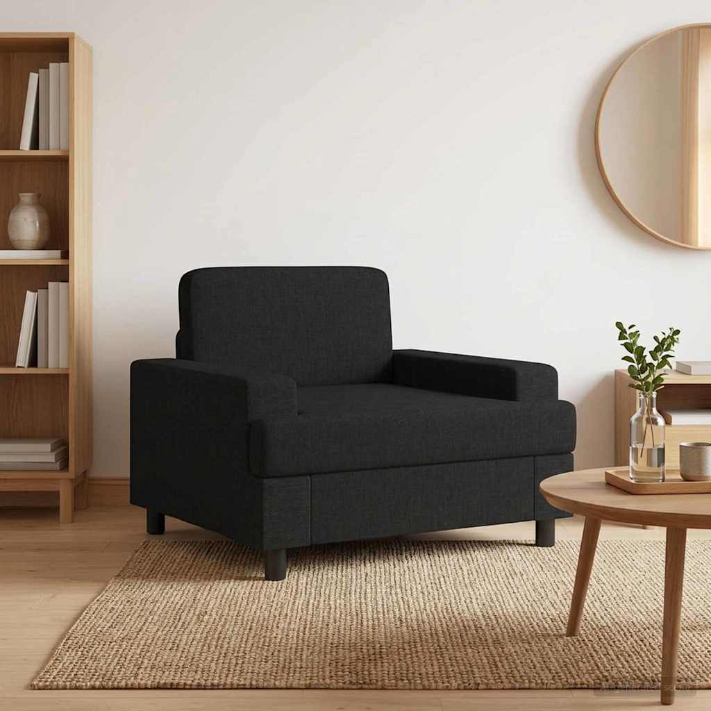 Fauteuil Zwart Stof