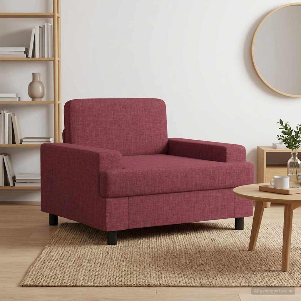 Fauteuil Wijnrood Stof
