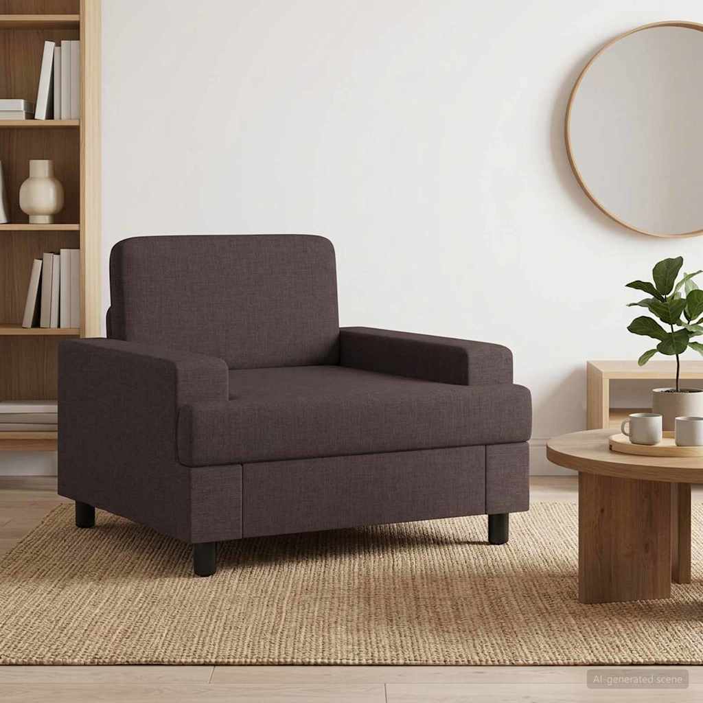Fauteuil Donkerbruin Stof