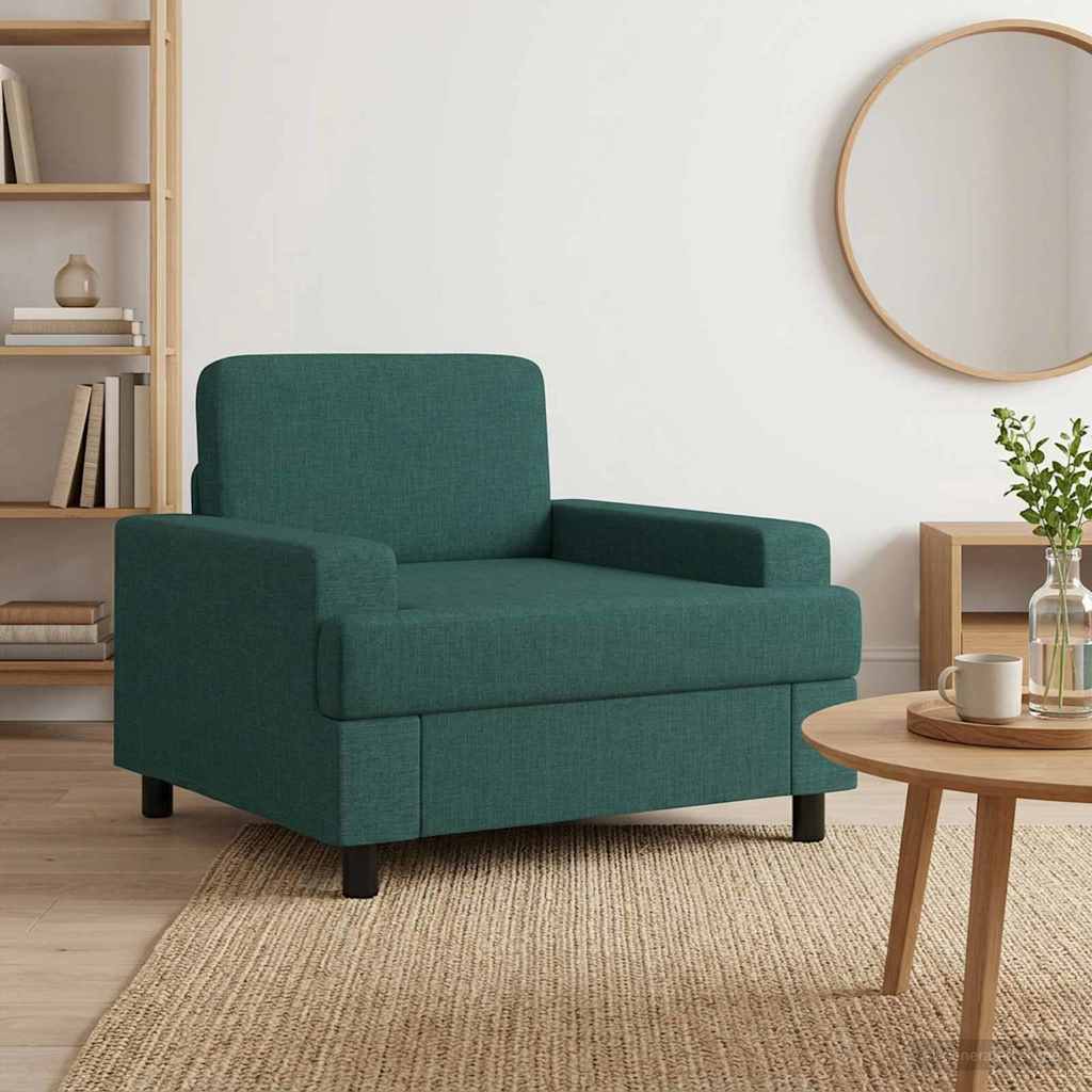Fauteuil Donkergroen Stof