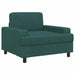 Fauteuil Donkergroen Stof