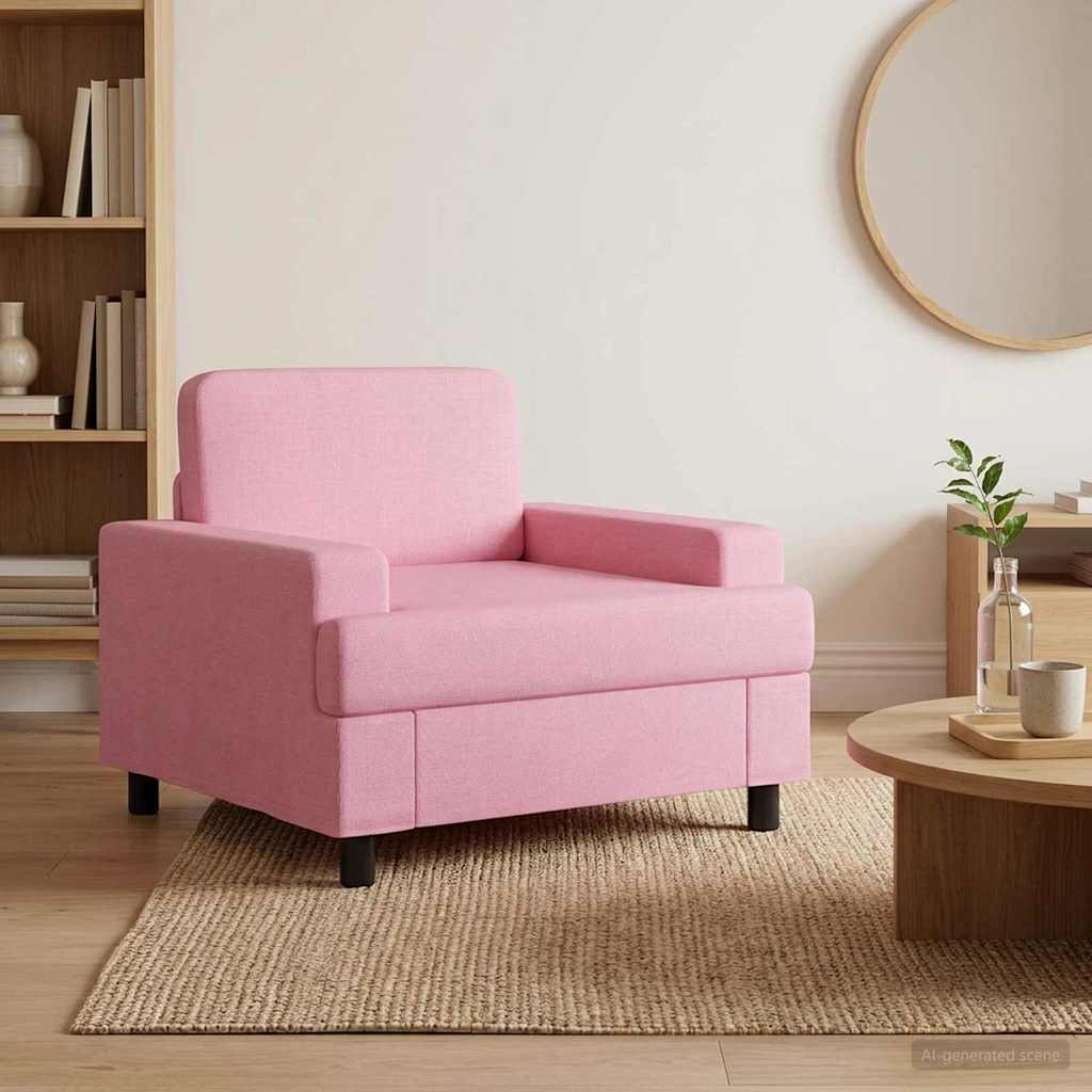 Fauteuil Roze Stof