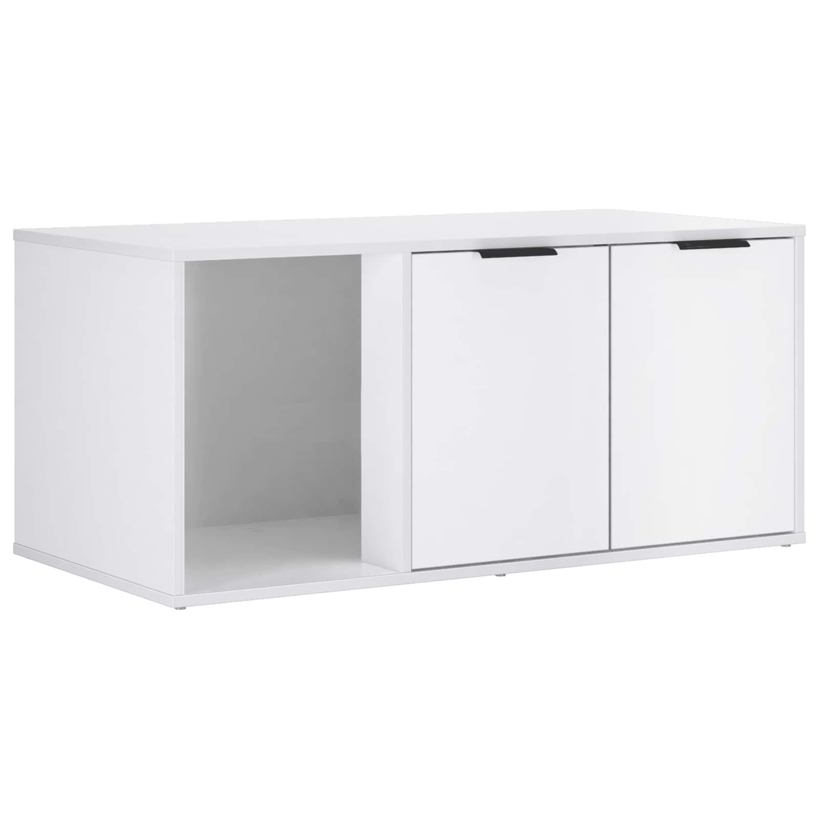 Kattenkrat meubel Wit 100 x 49 x 45 cm Bewerkt hout