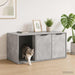 Kattenkrat meubel Betongrijs 100 x 49 x 45 cm Bewerkt hout