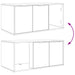 Kattenkrat meubel Betongrijs 100 x 49 x 45 cm Bewerkt hout