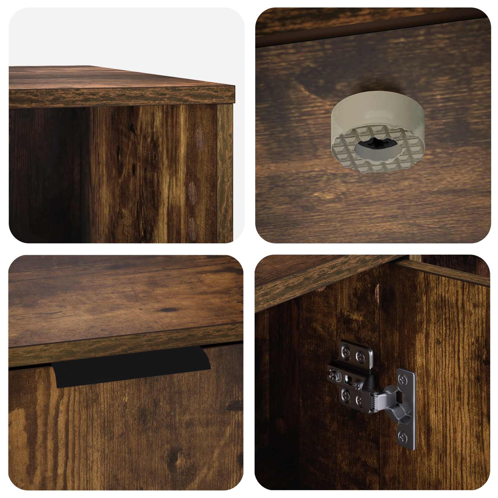 Kattenkrat meubel Gerookt eiken 100 x 49 x 45 cm Bewerkt hout