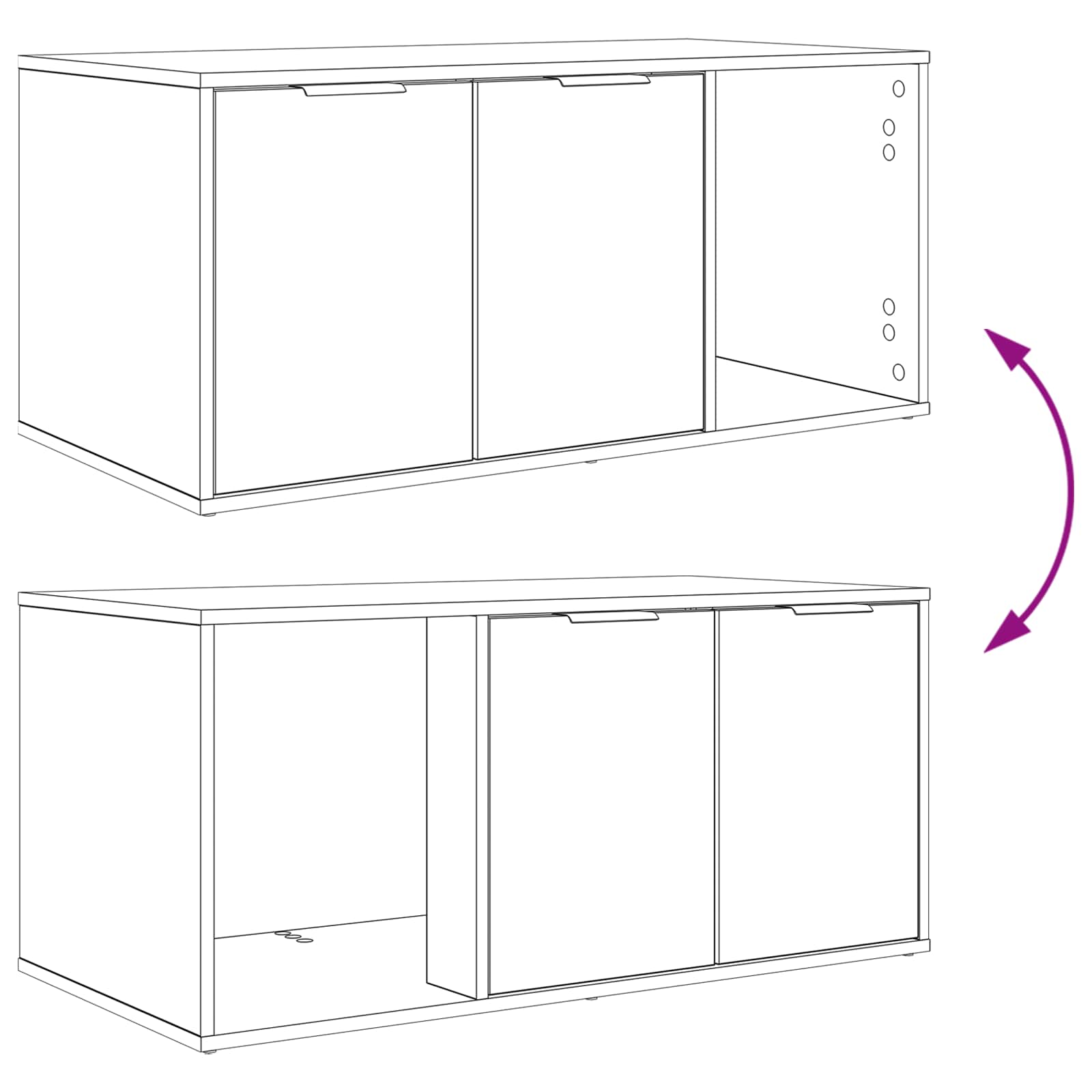 Kattenkrat meubel Grijs Sonoma 100 x 49 x 45 cm Bewerkt hout