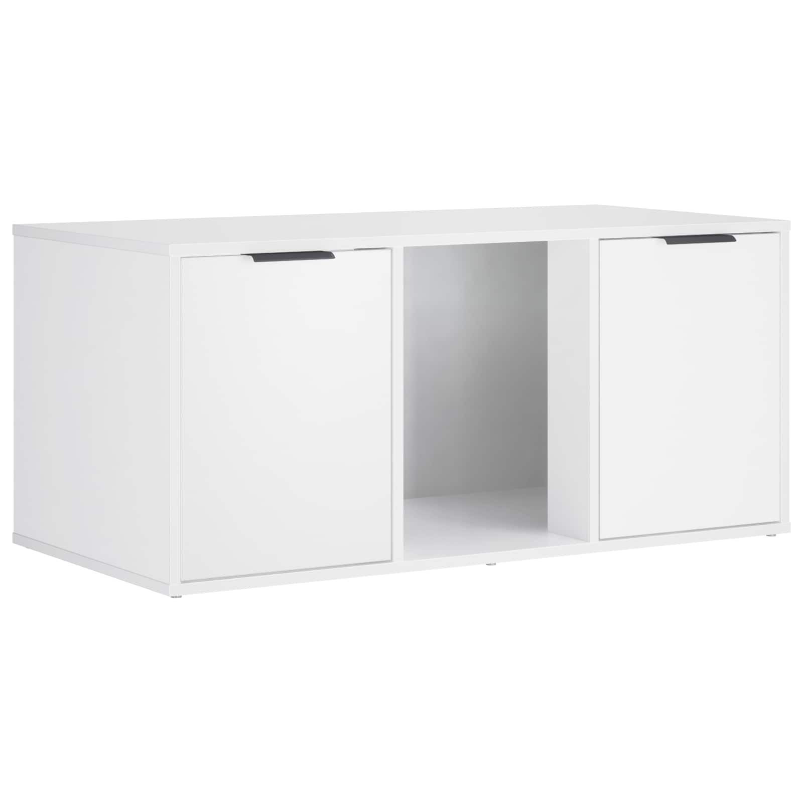 Kattenkrat meubel Wit 100 x 49 x 45 cm Bewerkt hout