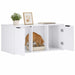 Kattenkrat meubel Wit 100 x 49 x 45 cm Bewerkt hout
