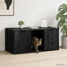 Kattenkrat meubel Zwart eiken 100 x 49 x 45 cm Bewerkt hout