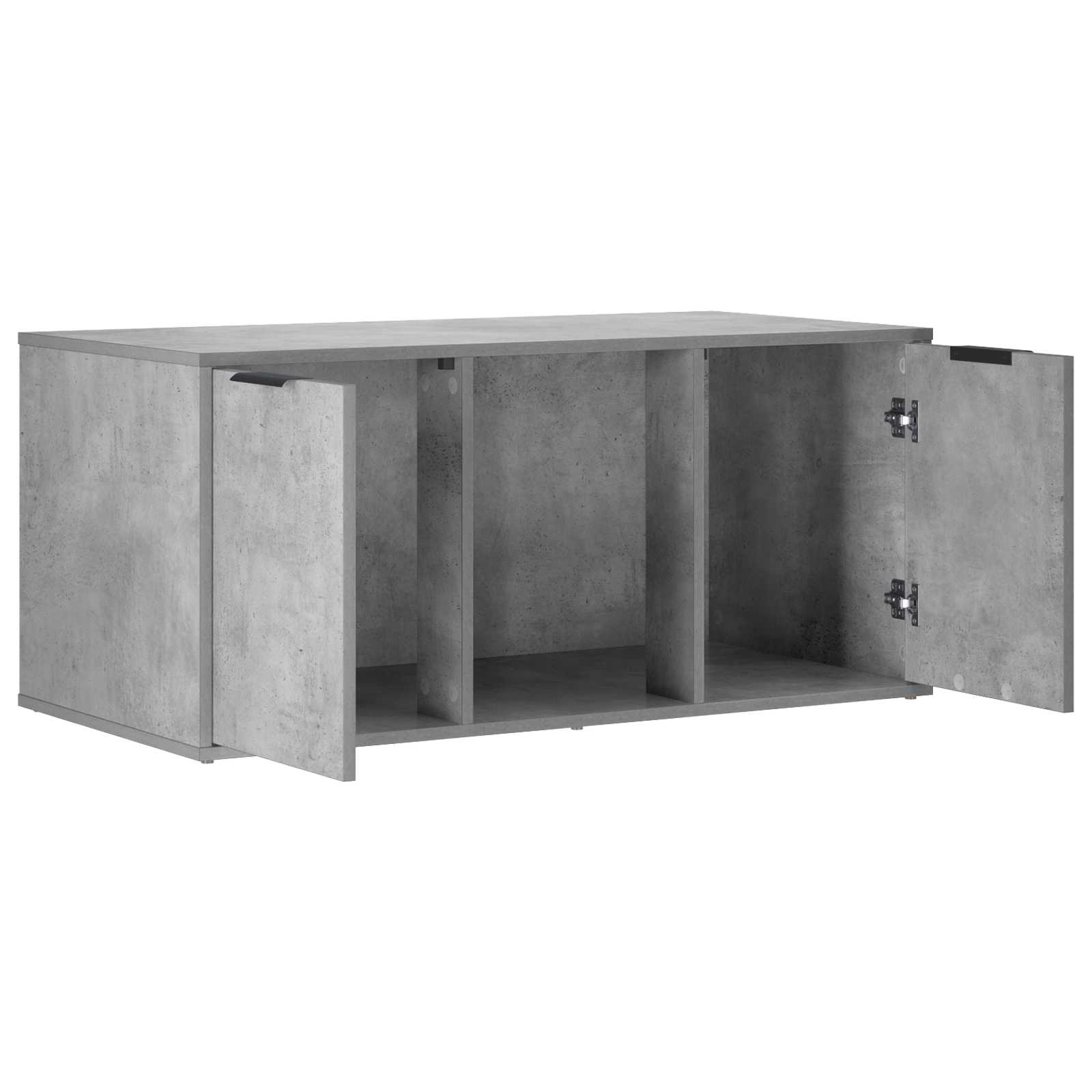 Kattenkrat meubel Betongrijs 100 x 49 x 45 cm Bewerkt hout