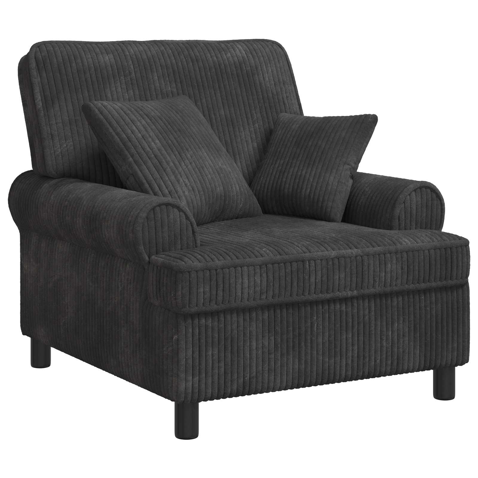 XL fauteuil met kussens Donkergrijs 1,5 Lijnen Stof