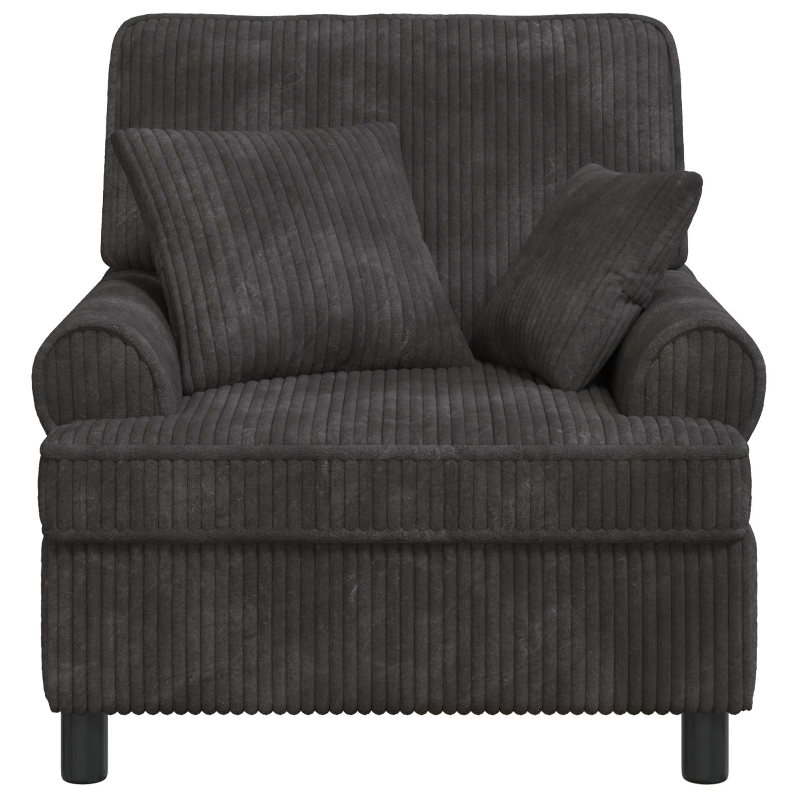XL fauteuil met kussens Donkergrijs 1,5 Lijnen Stof