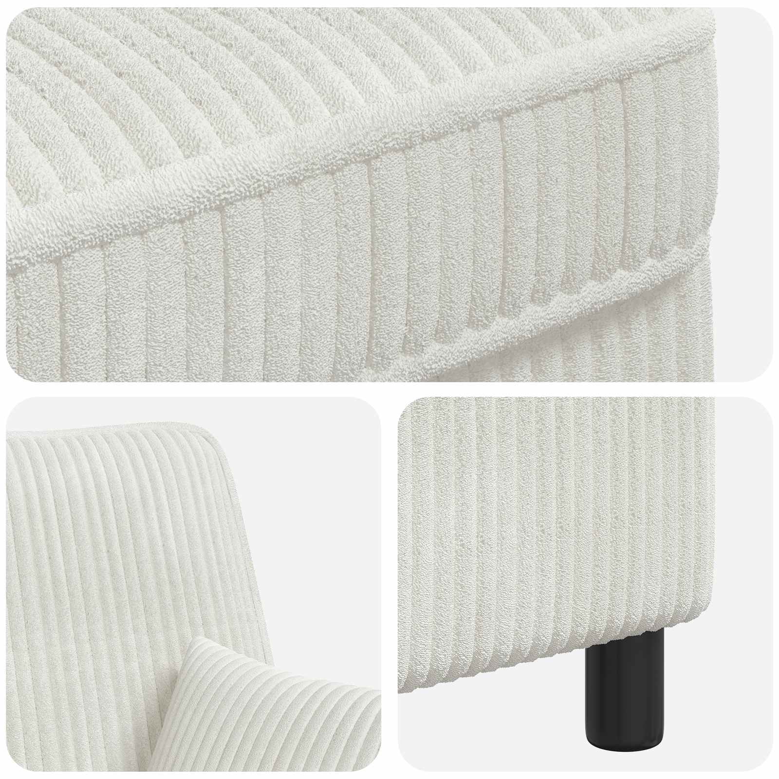 XL fauteuil met kussens Crèmekleurig 1,5 Lijnen Stof