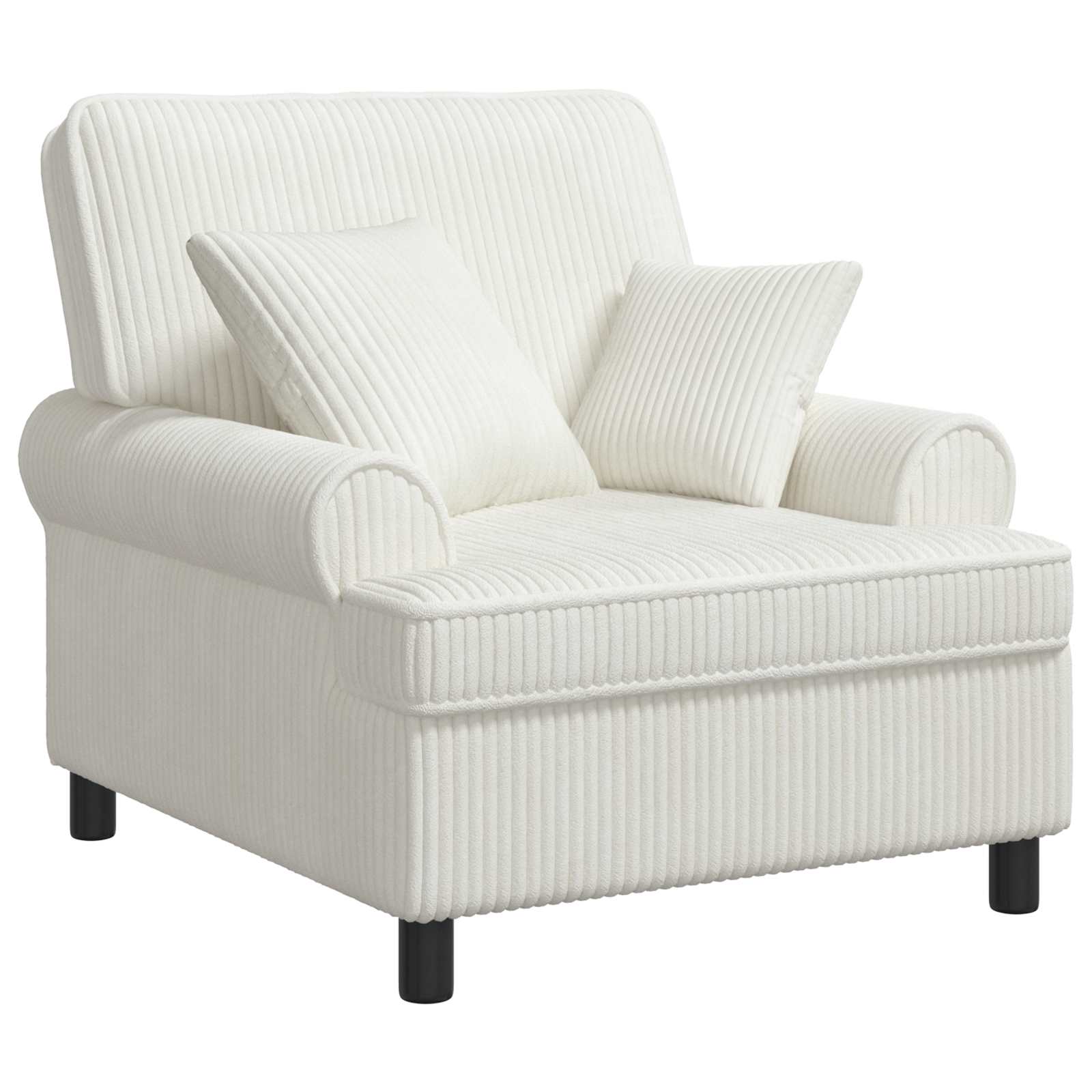 XL fauteuil met kussens Crèmekleurig 1,5 Lijnen Stof