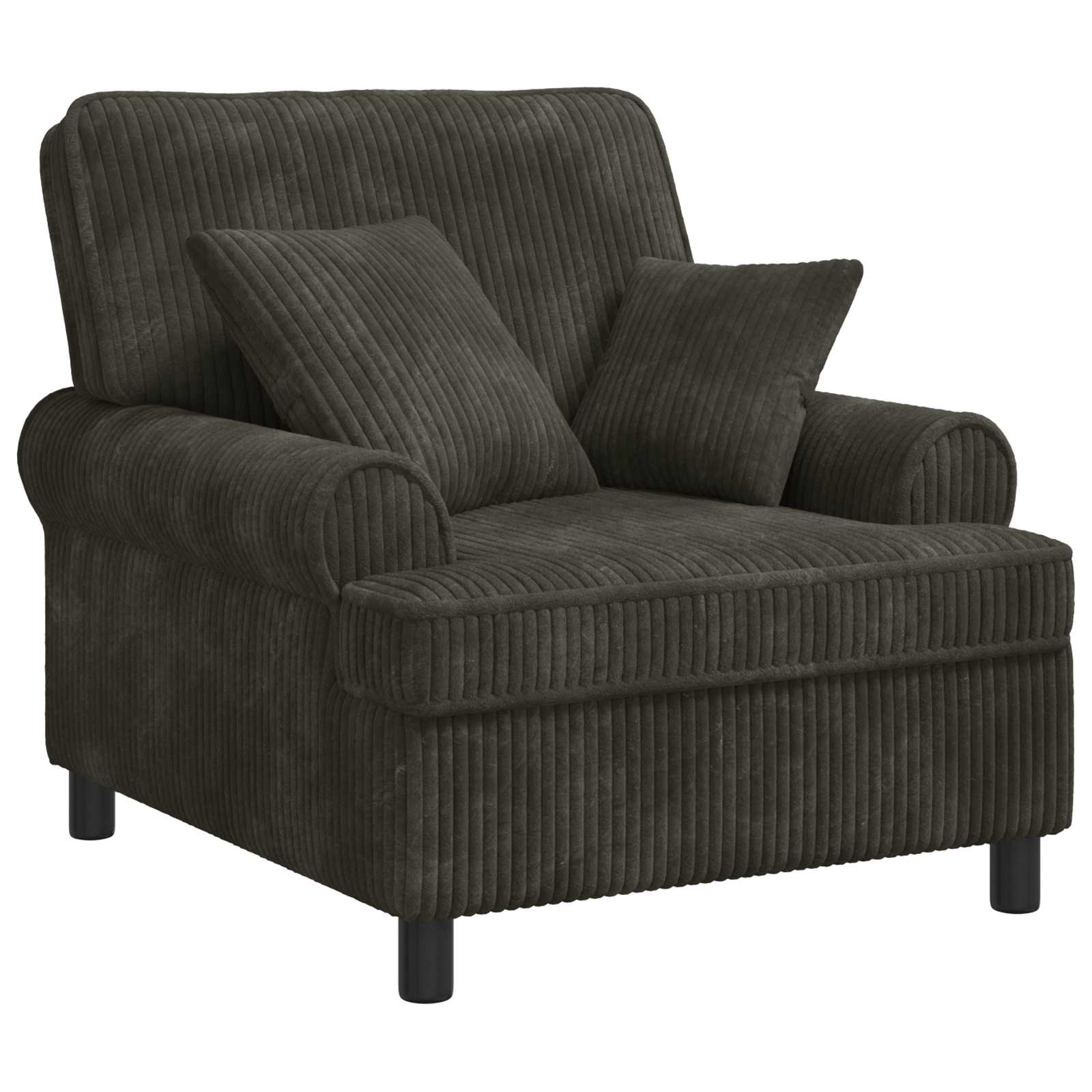 XL fauteuil met kussens Antraciet 1,5 Lijnen Stof