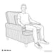 XL fauteuil met kussens Antraciet 1,5 Lijnen Stof