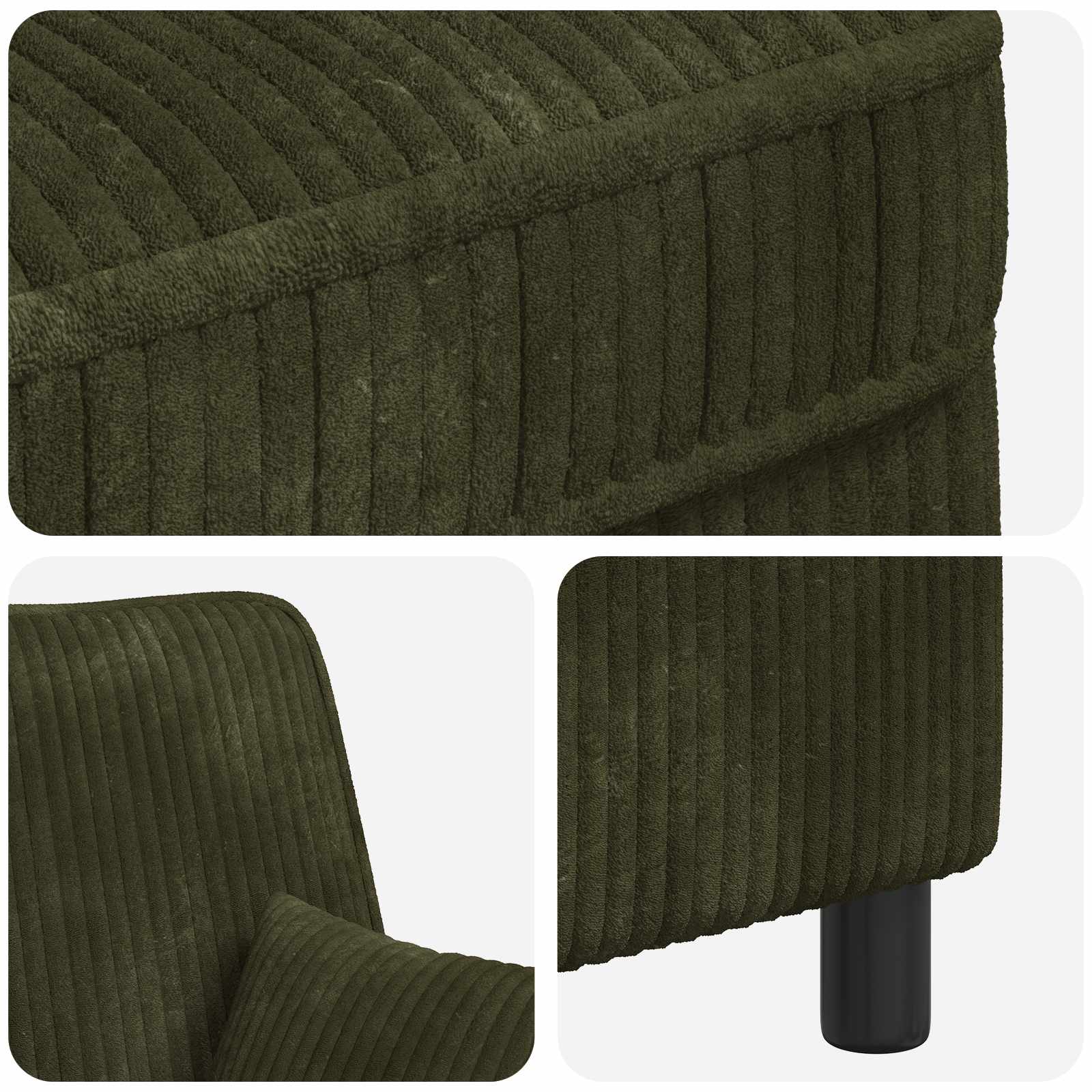 XL fauteuil met kussens Groen 1,5 Lijnen Stof