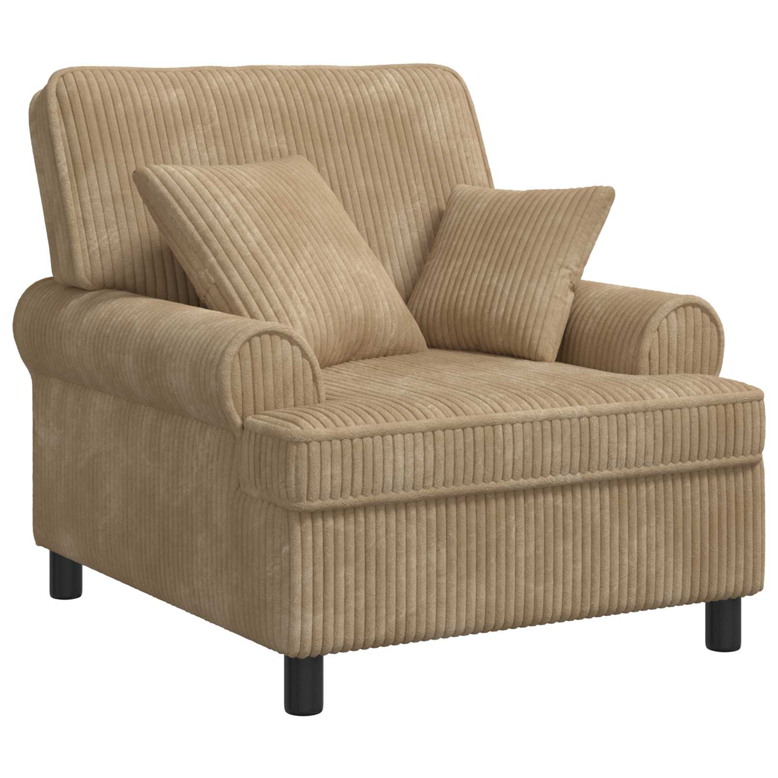 XL fauteuil met kussens Taupe 1,5 Lijnen Stof