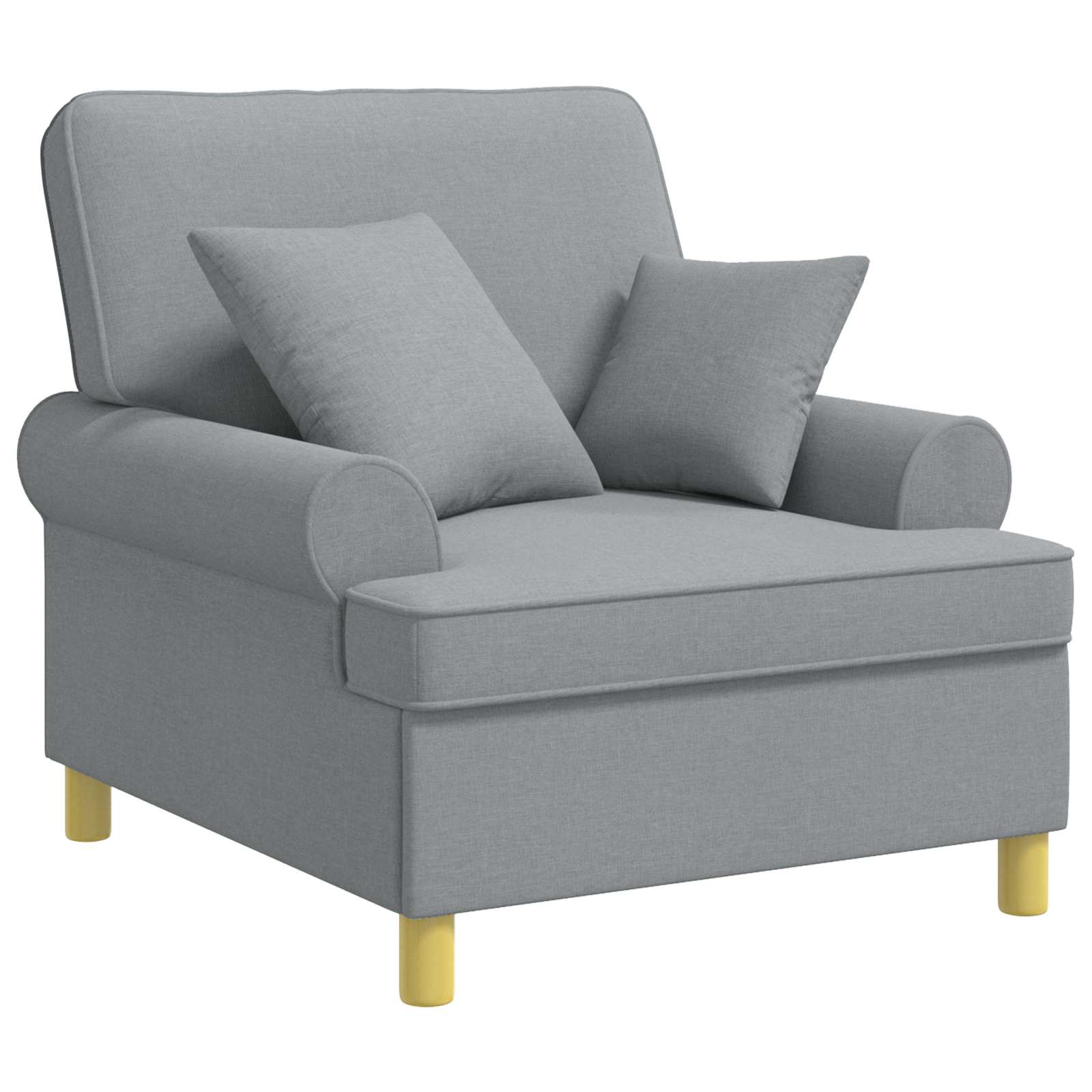 XL fauteuil met kussens Lichtgrijs Stof