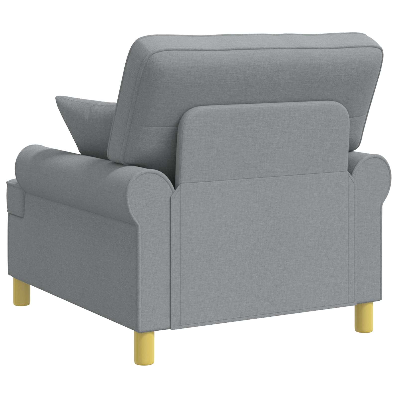XL fauteuil met kussens Lichtgrijs Stof