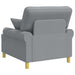 XL fauteuil met kussens Lichtgrijs Stof