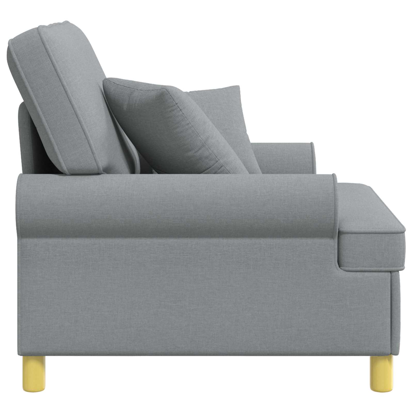 XL fauteuil met kussens Lichtgrijs Stof