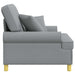 XL fauteuil met kussens Lichtgrijs Stof