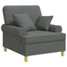XL fauteuil met kussens Donkergrijs Stof