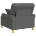 XL fauteuil met kussens Donkergrijs Stof