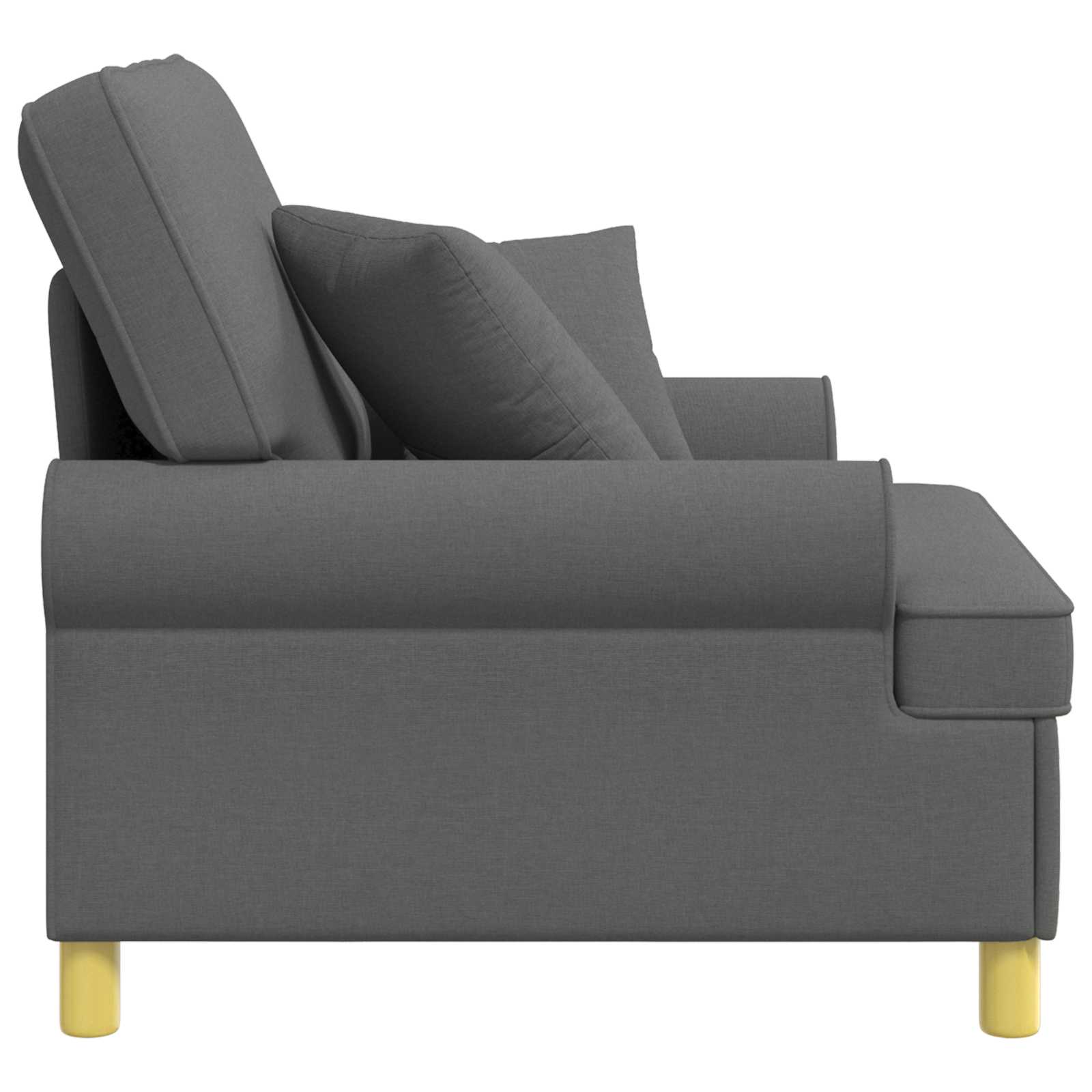 XL fauteuil met kussens Donkergrijs Stof