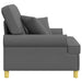 XL fauteuil met kussens Donkergrijs Stof