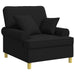 XL fauteuil met kussens Zwart Stof