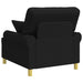 XL fauteuil met kussens Zwart Stof