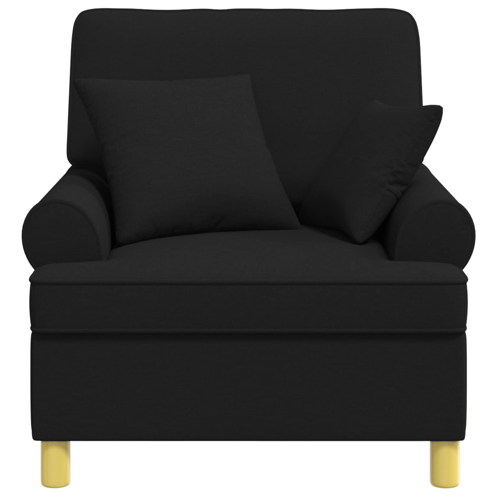 XL fauteuil met kussens Zwart Stof