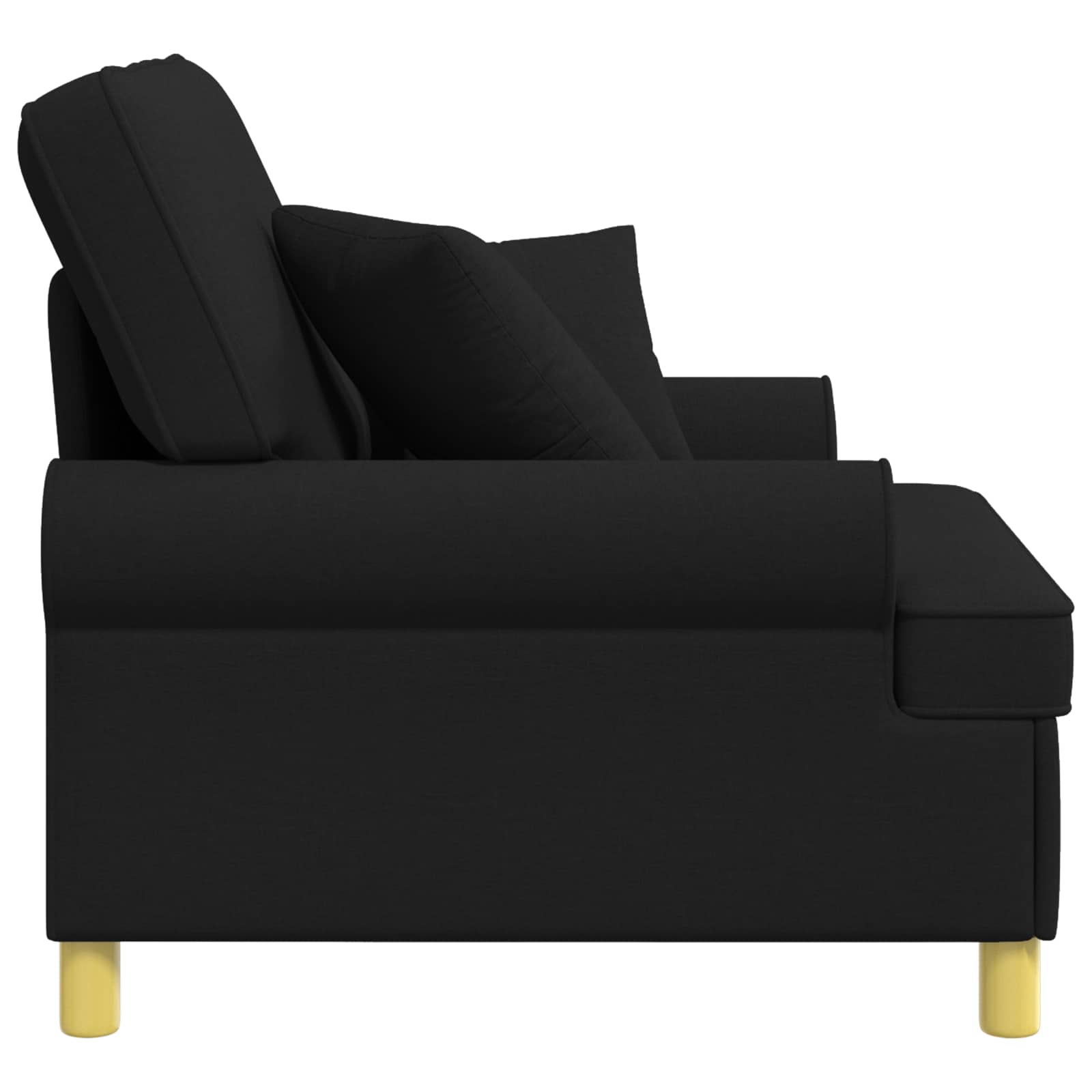 XL fauteuil met kussens Zwart Stof