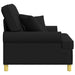 XL fauteuil met kussens Zwart Stof