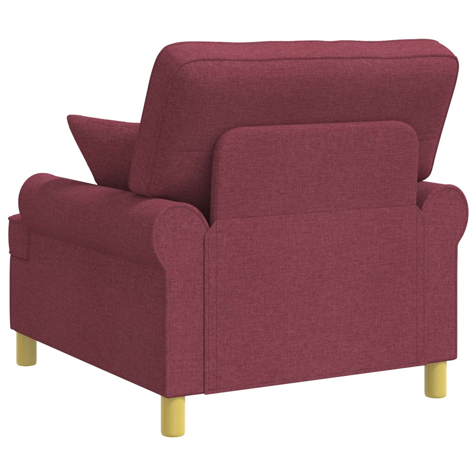 XL fauteuil met kussens Wijnrood Stof