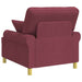 XL fauteuil met kussens Wijnrood Stof