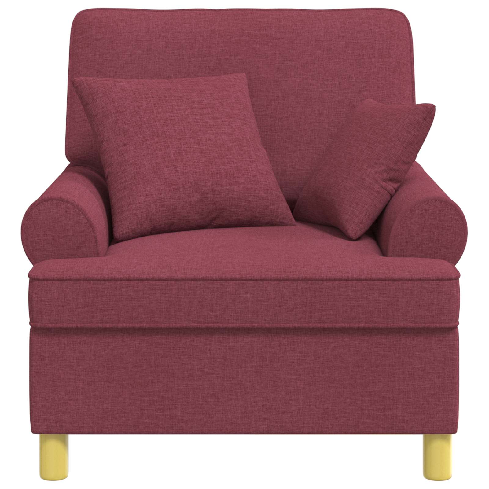 XL fauteuil met kussens Wijnrood Stof