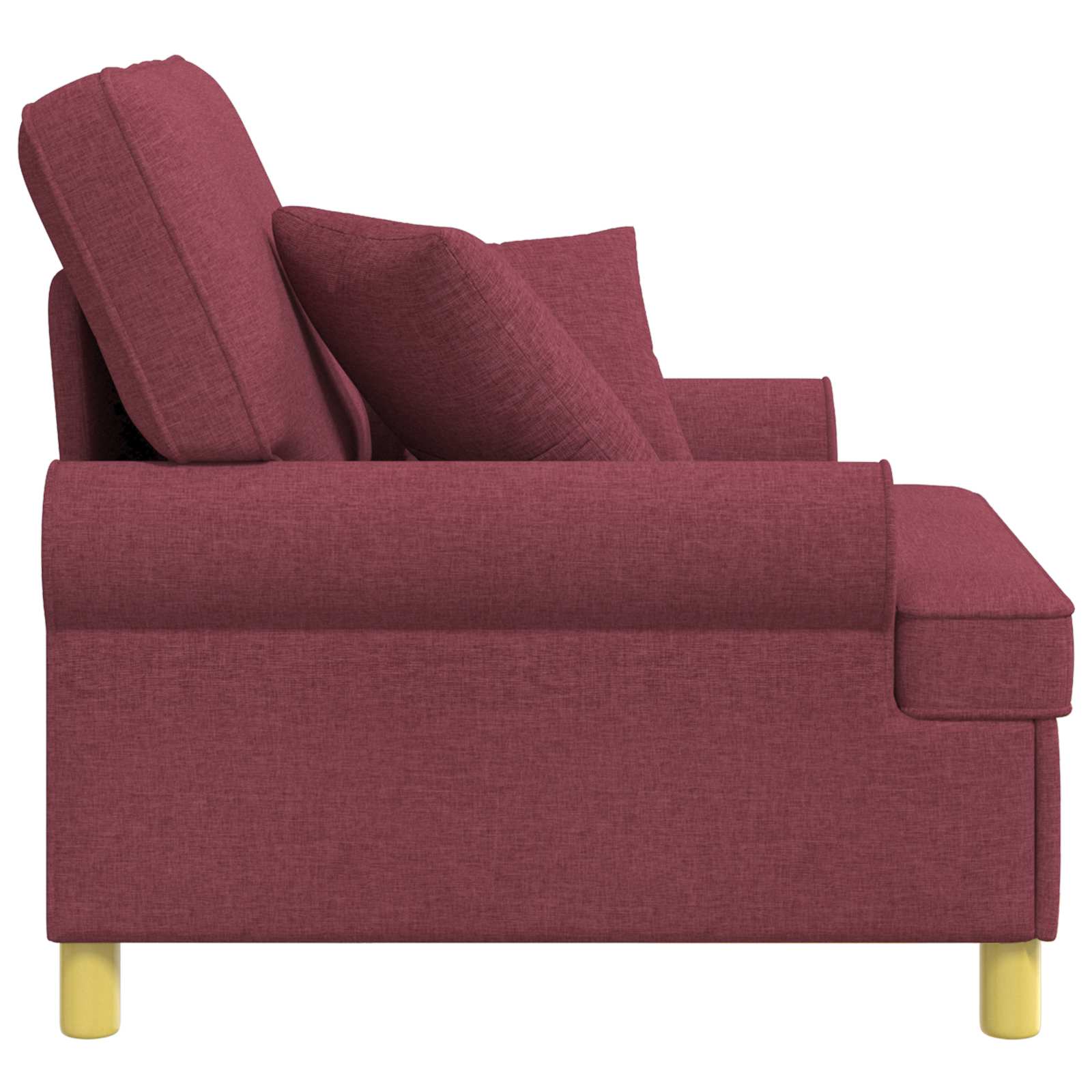 XL fauteuil met kussens Wijnrood Stof