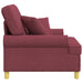 XL fauteuil met kussens Wijnrood Stof