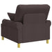 XL fauteuil met kussens Donkerbruin Stof