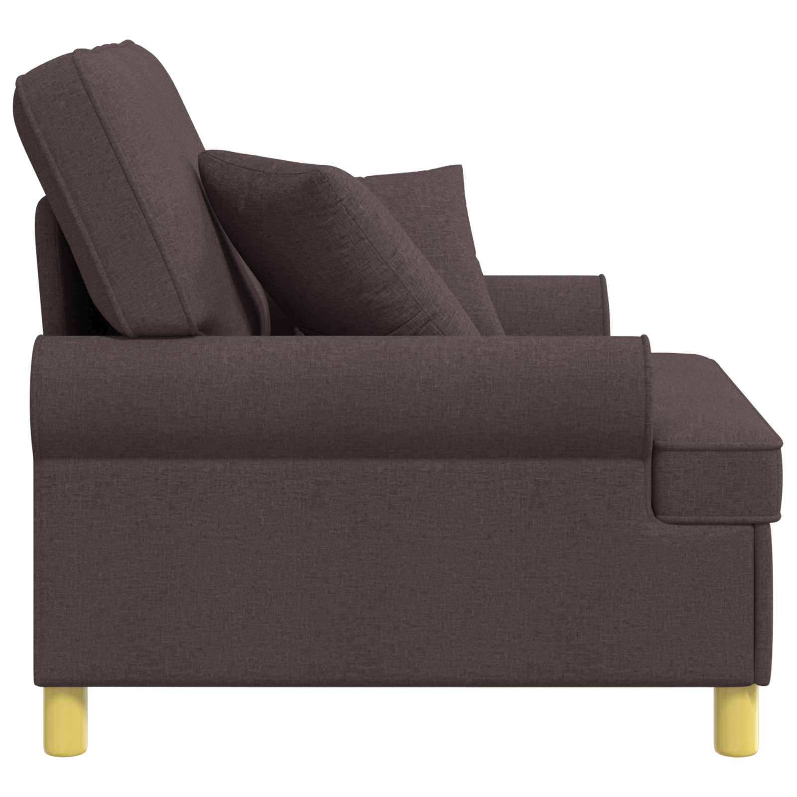 XL fauteuil met kussens Donkerbruin Stof