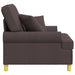 XL fauteuil met kussens Donkerbruin Stof