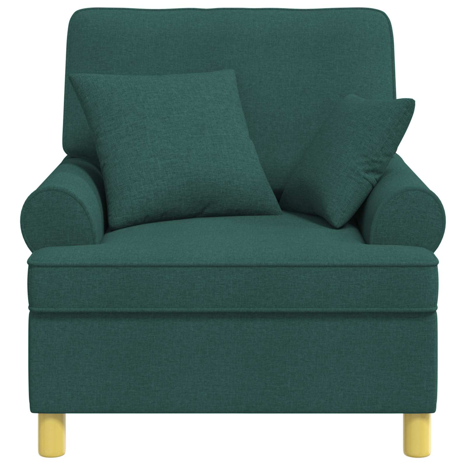 XL fauteuil met kussens Donkergroen Stof