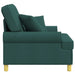 XL fauteuil met kussens Donkergroen Stof