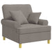 XL fauteuil met kussens Taupe Stof