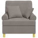 XL fauteuil met kussens Taupe Stof